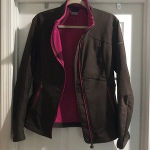 Brown and Pink Nike Winter jacket